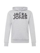 JACK & JONES Sweatshirt  lysegrå / sort