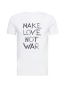EINSTEIN & NEWTON Bluser & t-shirts 'No War'  mørkegrå / hvid