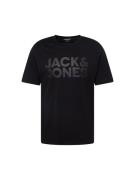 JACK & JONES Bluser & t-shirts  grå / sort