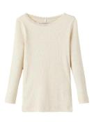 NAME IT Bluser & t-shirts 'Kab'  beige / sort / hvid