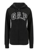 Gap Tall Sweatjakke 'HERITAGE'  sort-meleret / hvid