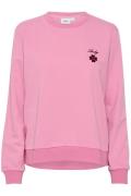 SAINT TROPEZ Sweatshirt 'Arial'  lilla / lyserød / sort
