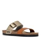 Bayton Pantoletter 'Valence'  camel / guld