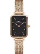 Daniel Wellington Analogt ur 'Quadro Pressed Melrose RG Black'  rosa g...