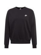 Nike Sportswear Sweatshirt 'Club Fleece'  sort / hvid