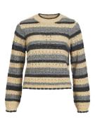 OBJECT Pullover 'Saro'  beige / grå-meleret / gran