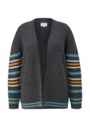 TRIANGLE Cardigan  aqua / grå / orange / hvid