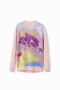 Desigual Pullover 'M. Christian Lacroix'  siv / lavendel / lys pink / ...