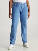 Calvin Klein Jeans Jeans 'LOW RISE STRAIGHT'  blå / hvid