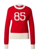 TOMMY HILFIGER Pullover 'VARSITY 85'  blodrød / naturhvid