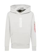 ALPHA INDUSTRIES Sweatshirt  lysegrå / hvid