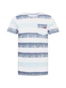 INDICODE JEANS Bluser & t-shirts 'Hernandez'  opal / mørkeblå / hvid