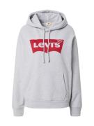 LEVI'S ® Sweatshirt 'Graphic Standard Hoodie'  grå-meleret / carminrød
