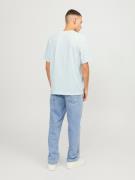 JACK & JONES Bluser & t-shirts 'COBIN'  navy / pastelblå / hvid