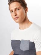 INDICODE JEANS Bluser & t-shirts 'Clemens'  mørkeblå / hvid