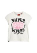 Superdry Shirts  ecru / lys pink / sort