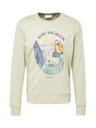 JACK & JONES Sweatshirt 'ZION'  røgblå / gul / pastelgrøn / hvid