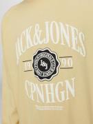 JACK & JONES Sweatshirt  beige / sort / hvid