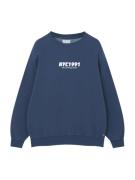Pull&Bear Sweatshirt  mørkeblå / hvid