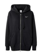 Nike Sportswear Sweatjakke 'PHNX FLC'  sort / hvid