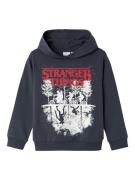 NAME IT Sweatshirt 'Stranger Things'  blå / rød / hvid