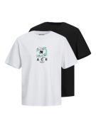JACK & JONES Bluser & t-shirts 'BLOCK POP'  aqua / gul / sort / hvid