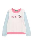 UNITED COLORS OF BENETTON Sweatshirt  lyseblå / lys pink / sort / hvid