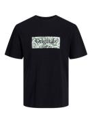 JACK & JONES Bluser & t-shirts 'Lafayette'  grøn / sort / hvid