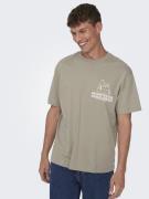 Only & Sons Bluser & t-shirts  oliven / hvid