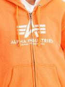 ALPHA INDUSTRIES Sweatjakke  orange / hvid