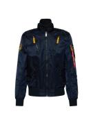 ALPHA INDUSTRIES Overgangsjakke 'Falcon II'  navy / gul / sort