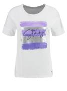 Key Largo Shirts 'BRUSH'  blandingsfarvet / hvid