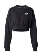 UNDER ARMOUR Funktionsbluse 'Rival Terry'  sort / hvid