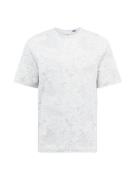 JACK & JONES Bluser & t-shirts 'Nael'  grå-meleret / hvid