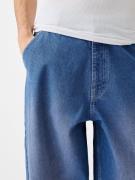 Bershka Jeans  blue denim / lyseblå / sort / hvid