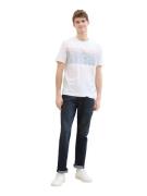 TOM TAILOR Bluser & t-shirts  natblå / abrikos / hvid