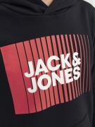 Jack & Jones Junior Pullover  mørkerød / sort / hvid
