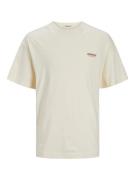 JACK & JONES Bluser & t-shirts 'Mykonos'  creme / kastaniebrun