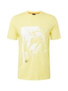 BOSS Bluser & t-shirts 'Sea Horse'  pastelgul / sort / hvid