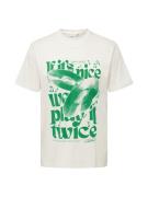 DEDICATED. Bluser & t-shirts 'Play It Twice'  grøn / offwhite