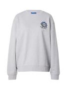 HUGO Sweatshirt  himmelblå / grå-meleret / sort / hvid