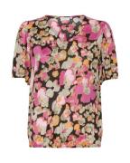 Kaffe Bluse 'Laila'  khaki / lys pink / sort