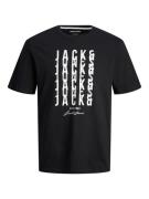 JACK & JONES Bluser & t-shirts 'ELVIN'  sort / hvid