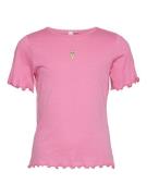 Vero Moda Girl Bluser & t-shirts 'POPSICLE'  kit / lys pink / sort