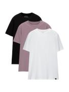Pull&Bear Bluser & t-shirts  lilla / sort / hvid