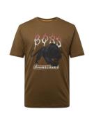 BOSS Bluser & t-shirts 'Pantera'  umbra / pastelrød / sort / hvid