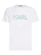 Karl Lagerfeld Bluser & t-shirts  blå / hvid