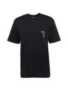 JACK & JONES Bluser & t-shirts 'CHAIN'  neongul / sort