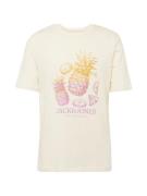 JACK & JONES Bluser & t-shirts 'LAFAYETTE'  creme / gul / lyserød