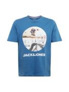 JACK & JONES Bluser & t-shirts 'Navin'  safir / grå / grøn-meleret / h...